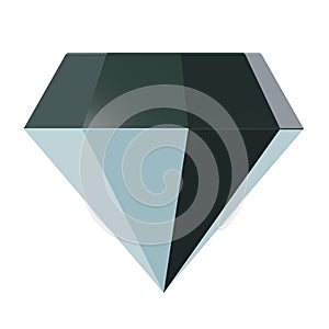Diamond gem stone high quality 3D render illustration icon.