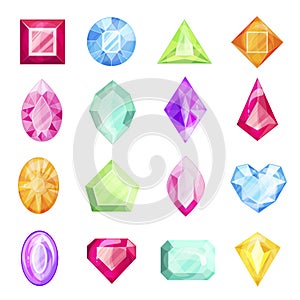 Diamond and gemstone set, precious design for gift
