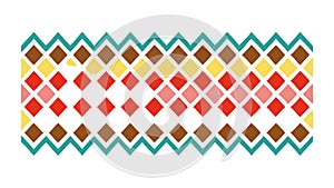 Diamond geometric pattern border icon, decorative element, vector design Generative AI