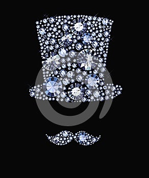 Diamond Hat And Mustaches