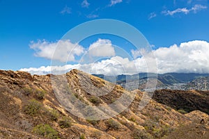 Diamond Head crater viewpoint on Oahu, Hawaii