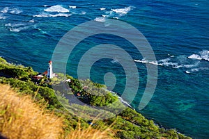 Diamond Head lighthouse in Honolulu city