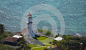 Diamond Head Lighthouse, Honolulu, Island of Oahu, Hawaii, United States