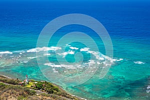 Diamond Head Lighthouse located on Oahu island photo