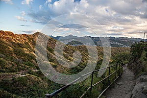 Diamond Head Trail on the Hawaii, Oahu island