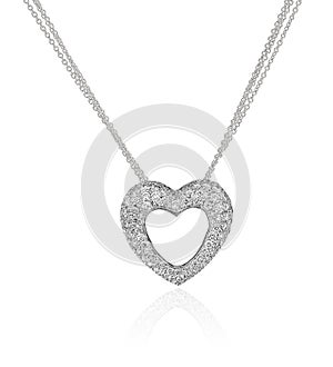 Diamond heart necklace.