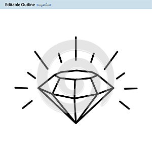 Diamond icon, 7 star rating, Premium Excellent Business Performance, Quality service