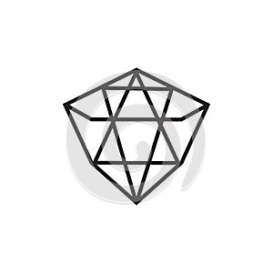 Diamond icon logo design template