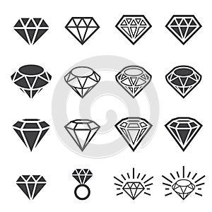Diamond icon set
