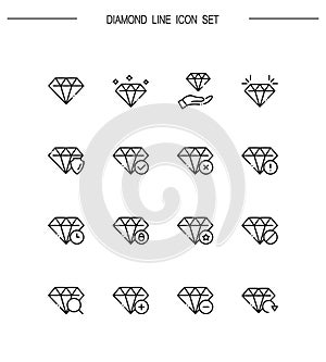 Diamond icon set