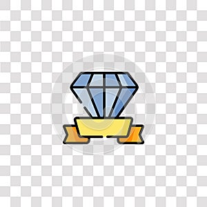 diamond icon sign and symbol. diamond color icon for website design and mobile app development. Simple Element from rewards