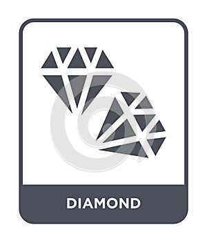 diamond icon in trendy design style. diamond icon isolated on white background. diamond vector icon simple and modern flat symbol