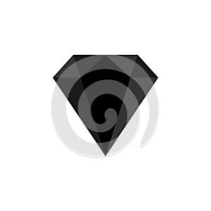 Diamond icon. Vector Illustration. Shiny crystal sign. Brilliant stone. Optical illusion 3D .Fashion modern design. Flat element.