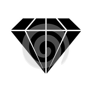 Diamond icon vector sign and symbol on trendy design.