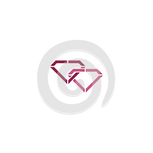 Diamond Icon Web isolated on white background