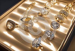 a diamond jewel crystal wealth gift precious stone jewels gold fashion ring bracelets golden pearl treasure gemstone gem jewelry