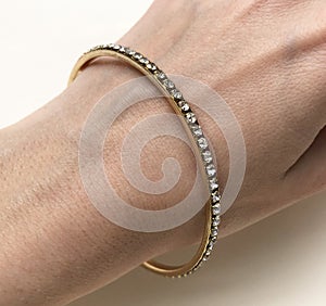 Diamond Jewelry -  Bracelet on a White Background