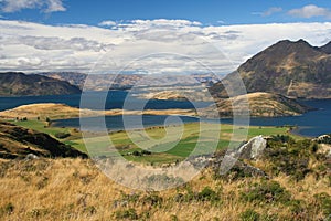 Diamond Lake in the Mt Aspiring National Park near Wanaka, New Zealand