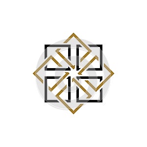 Diamond Line Ornamental Pattern Illustration Design. Vector EPS 10