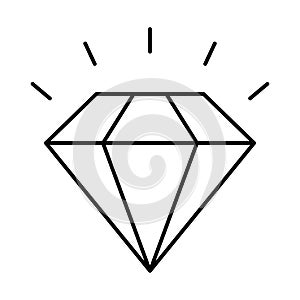 Diamond  Line Style vector icon which can easily modify or edit