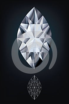 Diamond marquise jewel photo