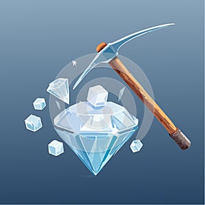 Diamond Mining and Gemstone Discovery Vector