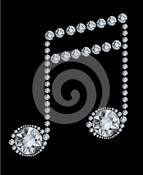 Diamond Music Note