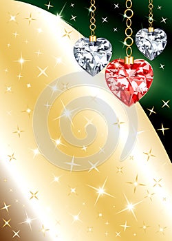 Diamond Ornament Heart Background