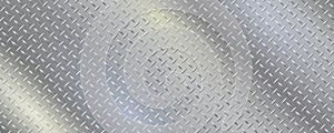 Diamond pattern metal plate. Texture with reflective stainless steel. Gray iron gradient vector illustration