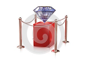 Diamond on pedestal