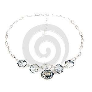 Diamond pendant isolated on white