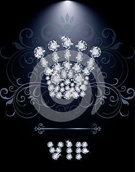 Diamond Queen crown VIP gift card
