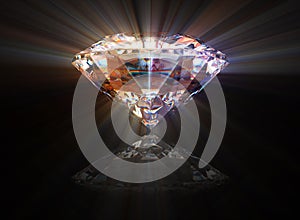 Diamond with reflection and shine