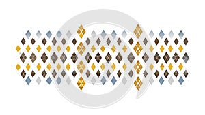 Diamond Rhombus Gold Highlight Pattern, vector design Generative AI