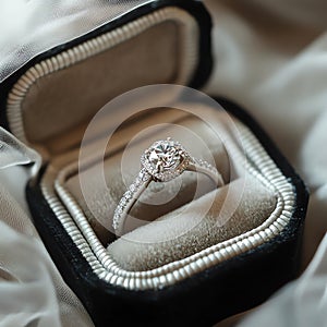 Diamond Ring in Box: Sparkle and Elegance