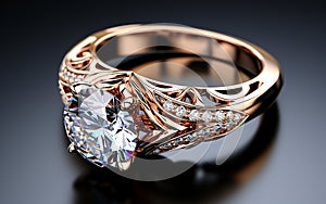 Diamond Ring in Closeup\
