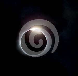Diamond ring effect from North Carolina 2017 solar eclipse