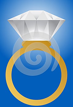 Diamond Ring - Gold Band
