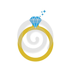 Diamond ring graphic design template vector illustration