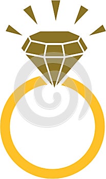 Diamond ring icon