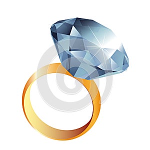 Diamond ring illustration