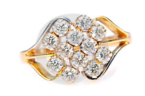 Diamond ring jewellery closeup