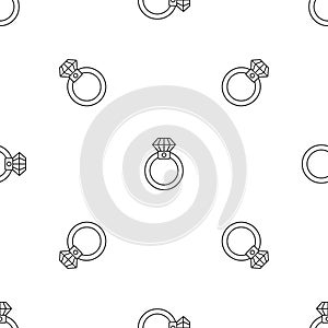 Diamond ring pattern seamless vector