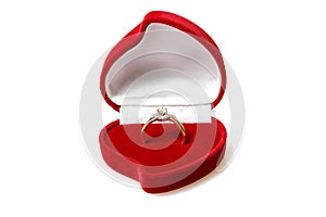 Diamond ring in red box