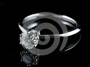 Diamond ring with reflection