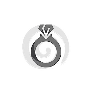 Diamond ring vector icon