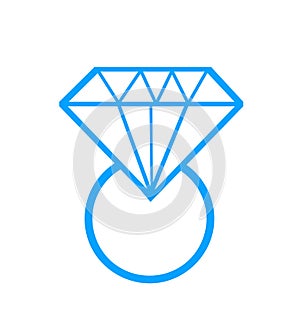 Diamond ring vector illustration