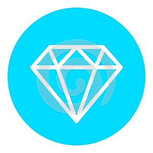 Diamond round vector icon