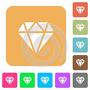 Diamond rounded square flat icons
