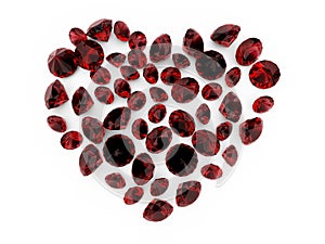 Diamond ruby heart